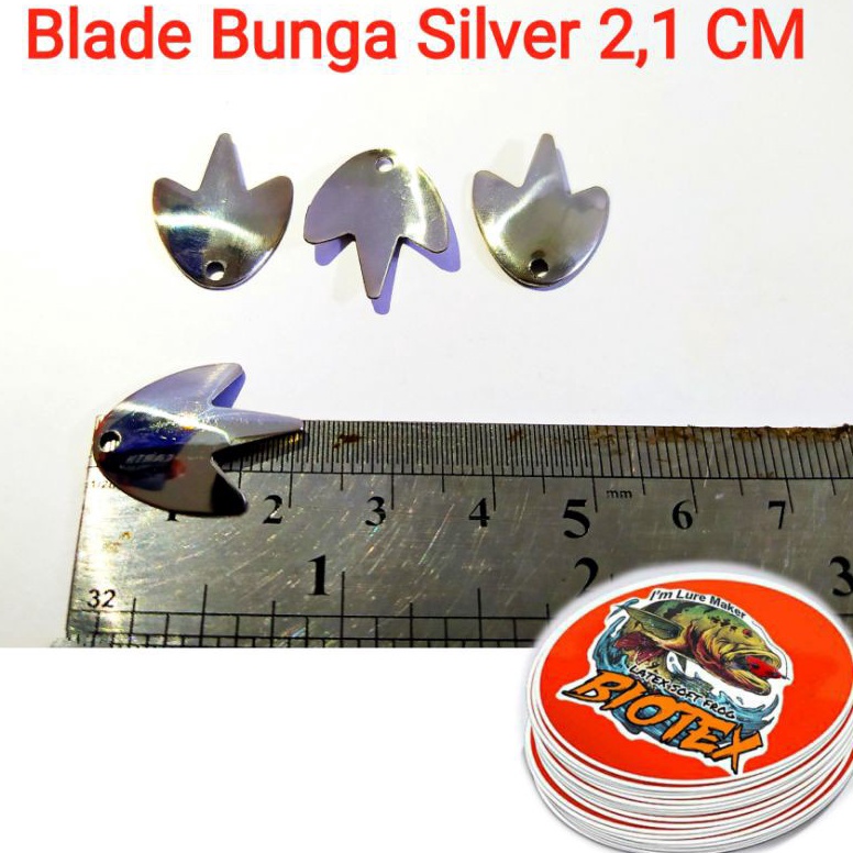 

GROSIR FREE MINI GOLD Blade Soft Frog BIOTEX Bentuk Bunga Warna Silver 2,1 cm Stainless Steel