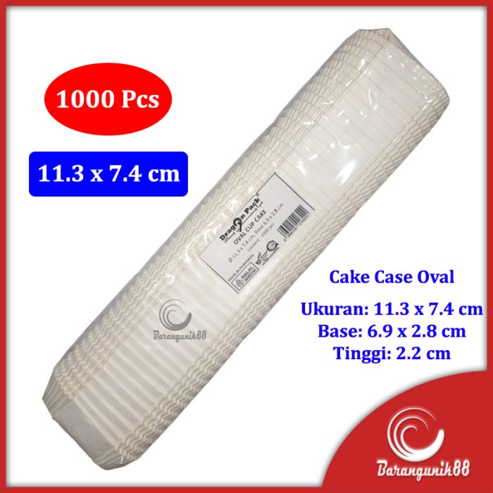 Terlaris Kertas Bolu Kukus Oval 113Mm 1000 Lembar Risole Alas Risol Cake Case