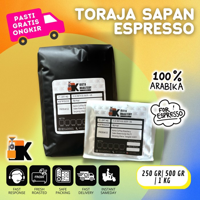 

Mantap Biji Kopi Arabika Toraja Espresso 250Gr Sale!!!