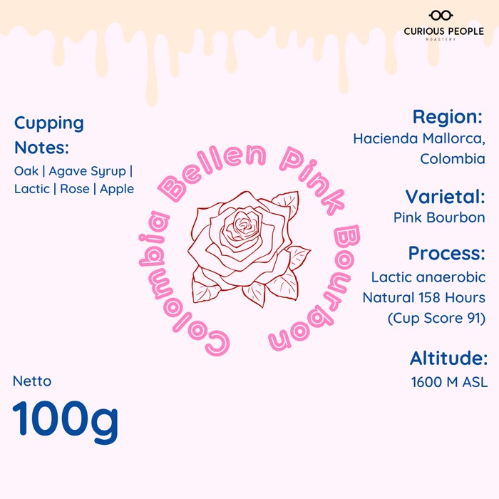 

Trendi Biji Kopi Arabika Single Origin Colombia Belen Pink Bourbon - 100 Gr Trendi