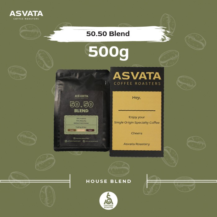 

Berkualitas Biji Kopi 500 Gr 50.50 Arabica Robusta Roasted Beans Kopi Susu Blend Murah