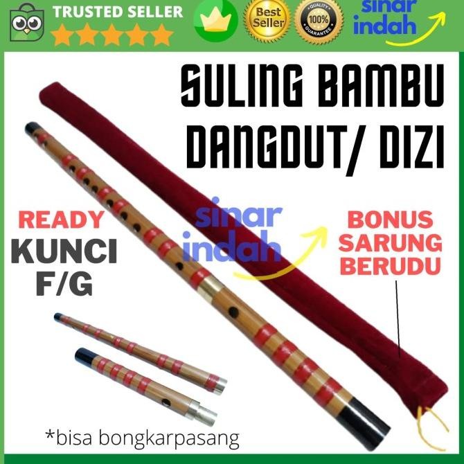 Terlaris Seruling Bambu Tradisional Cina Suling Chinese Dizi Kuningan Bonus Tas