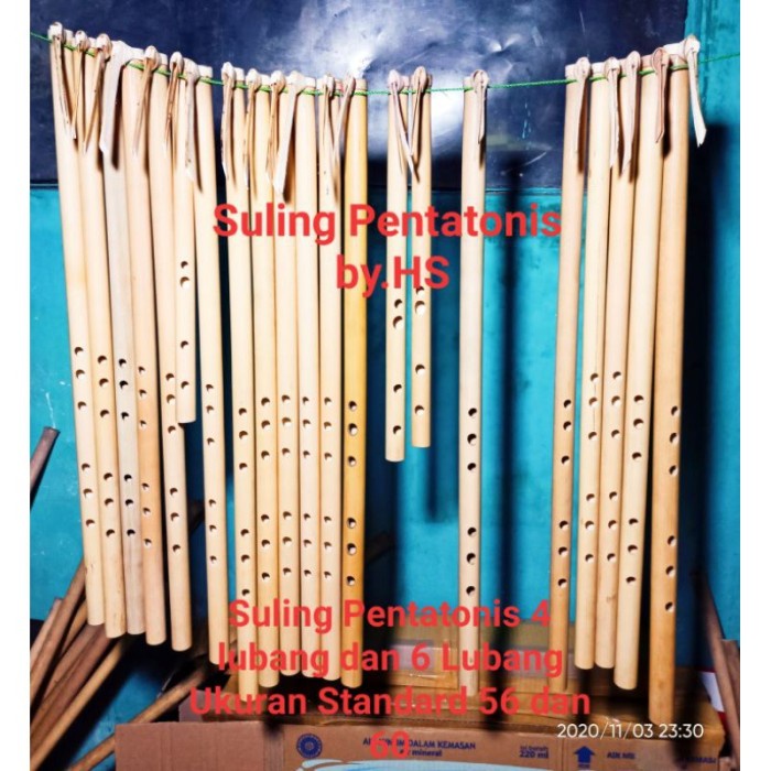 Terlaris Seruling Bambu/Suling Sunda Pentatonis, Lubang 4 & Lubang 6