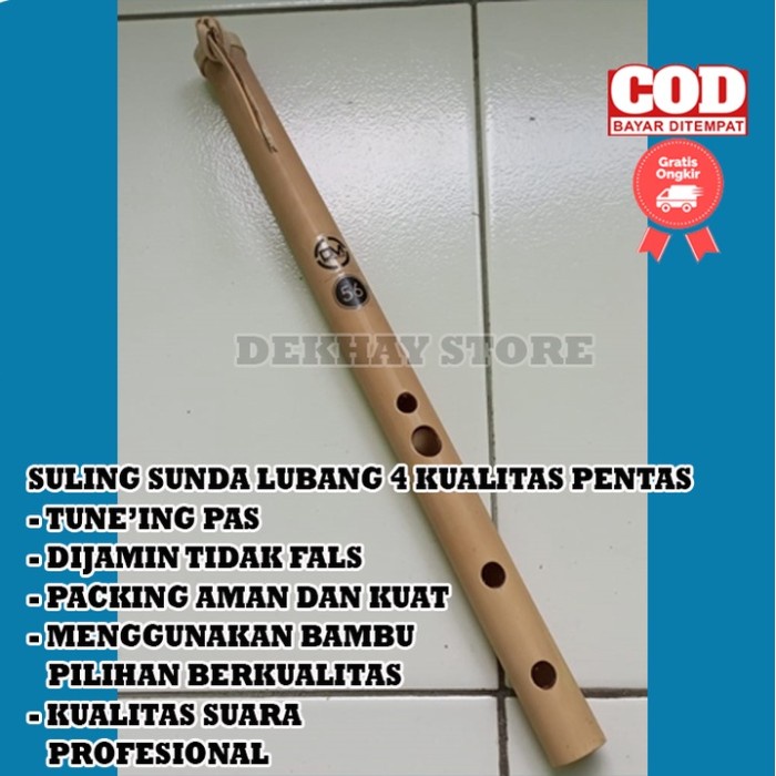 Terlaris Terapik (Cod) Suling Seruling Sunda Lubang 4 Bahan Harga Eceran /