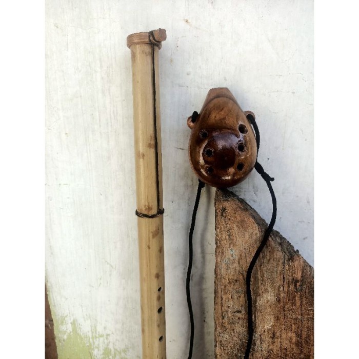 Terlaris Ocarina Kayu + Suling Bambu