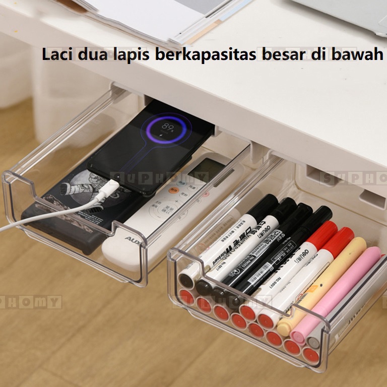 tempat pensil aesthetic/kotak pensil aesthetic/ranjang laci/Meja laci/meja belajar lipat laci/Laci u