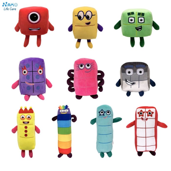 Boneka Mini Numberblocks Plush Doll Educational Stuffed Number