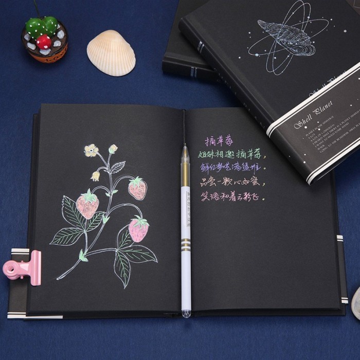 

Terlaris Buku Polos Notebook Plain Diary Sketsa Hitam Black Book Hard Cover