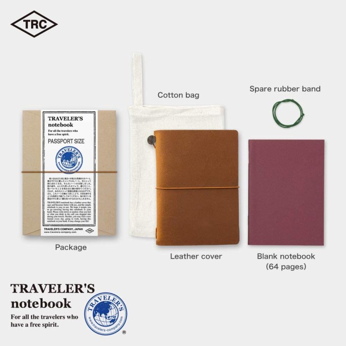 

Terlaris Traveler'S Notebook Passport Size Leather Travel Company Journal