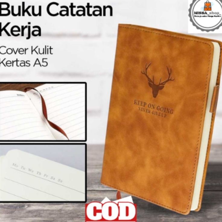 

Terlaris↑ Buku Catatan Kerja Notebooks Cover Kulit Jurnal PU Kertas A5 Hitam P92