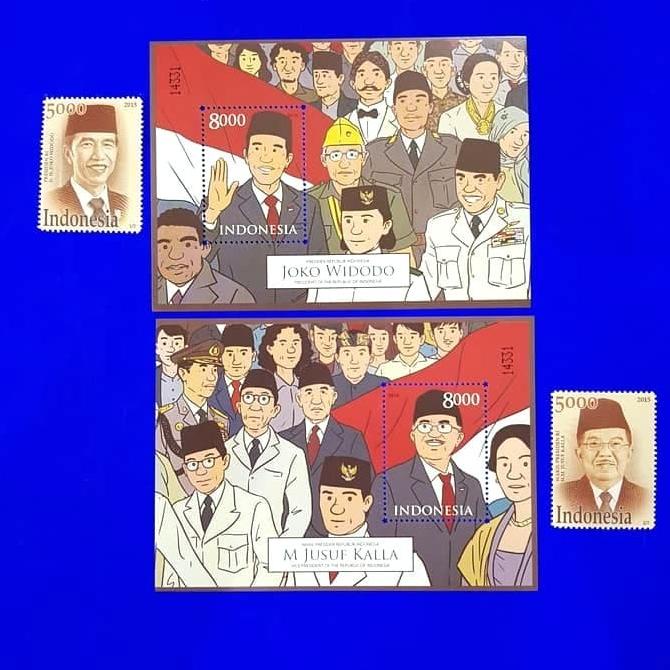 

Prangko/Perangko Presiden JOKOWI & WAPRES JUSUF KALLA. Set lengkap