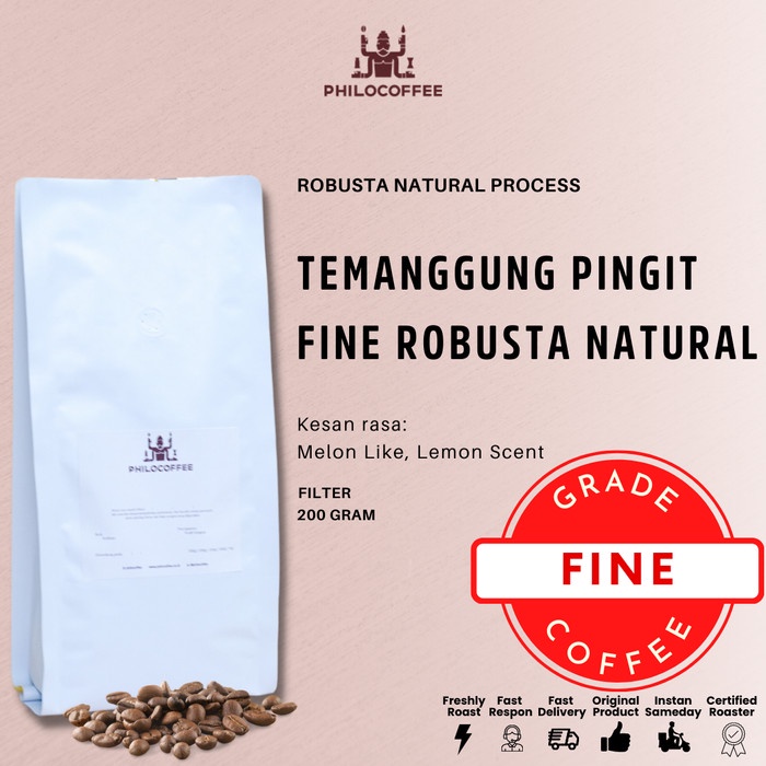 

Lucu Biji Kopi Robusta Pingit Temanggung Fine Natural 200G | Robusta Coffee Promo