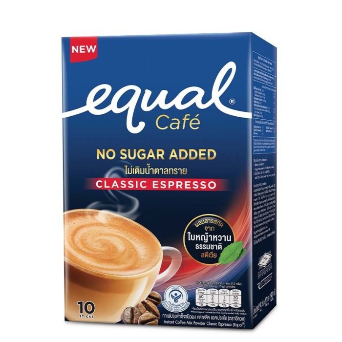 

Wow Equal Cafe No Sugar Added Classic Espresso 10 X 15 Gram Terlaris