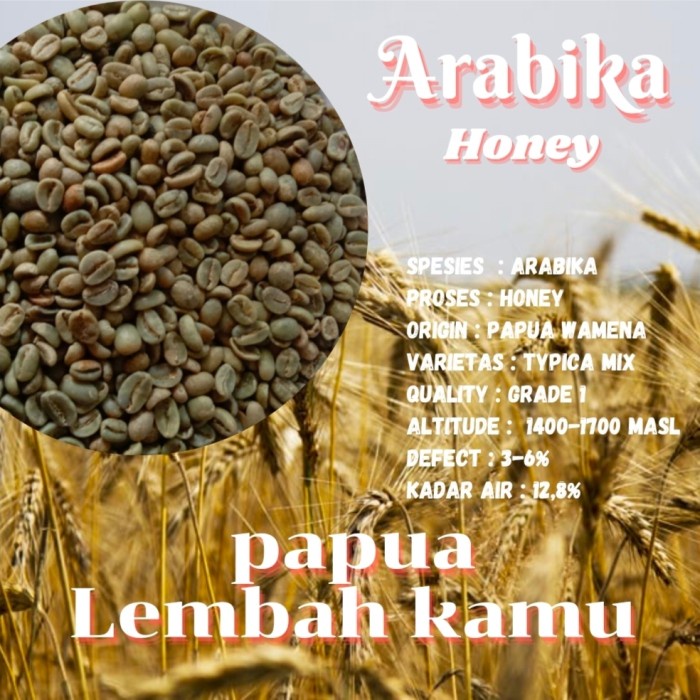

Update Green Bean - Biji Kopi Arabika Honey Papua Lembah Kamu 1Kg Gilaa!!!