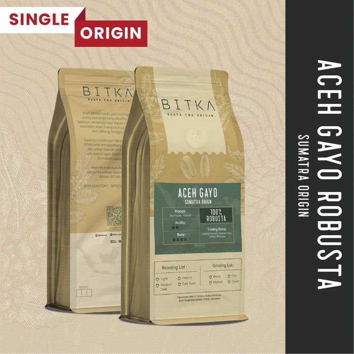 

Wow Bitka Aceh Gayo Robusta | Single Origin Coffee | Biji Kopi Robusta Bagus