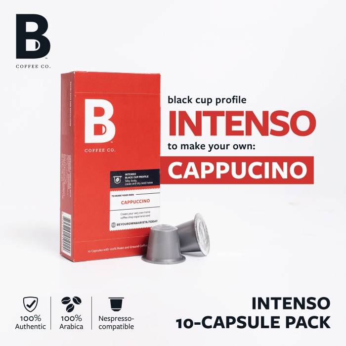 

Spesial B Coffee Co. Intenso Cappuccino Kopi Nespresso Compatible Capsule Trendi