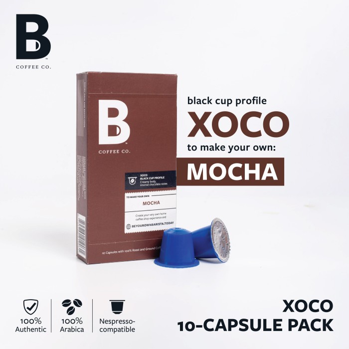 

Trendi B Coffee Co. Xoco Mocha Kopi Kapsul Nespresso Compatible Capsule Bagus