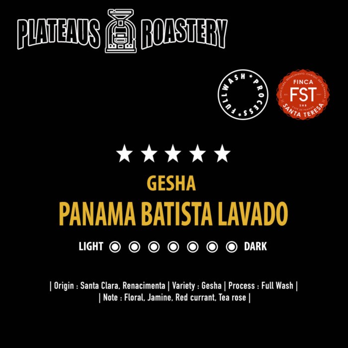 

Unik Arabika Panama Batista Lavado Gesha Terlaris