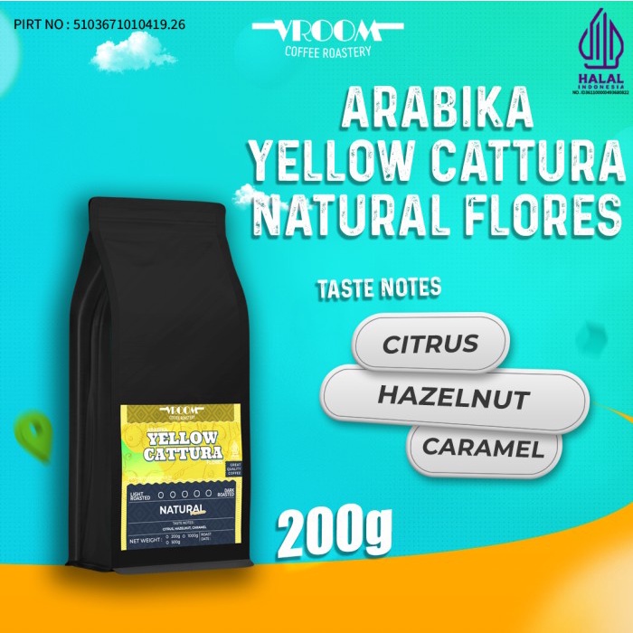 

Menakjubkan Kopi Arabika Yellow Cattura Flores Natural Biji Matang Bubuk 200Gram Terbatas