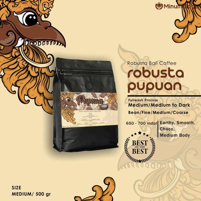 

Sale Robusta Pupuan Bali Roasted Bean / Biji Kopi 500 Gram Terbatas