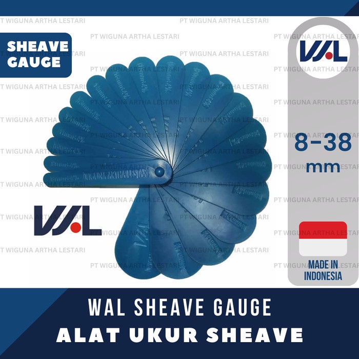 Sheave Gauge WAL dia. 8-38 mm , 19 bilah