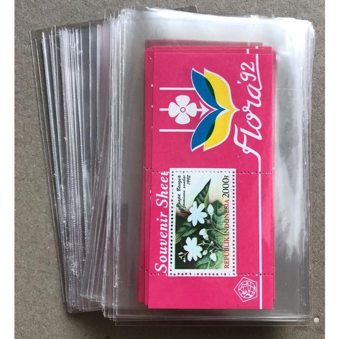 

PS007- perangko indonesia prangko SS seri bunga. 1992 gigi, isi 100pcs