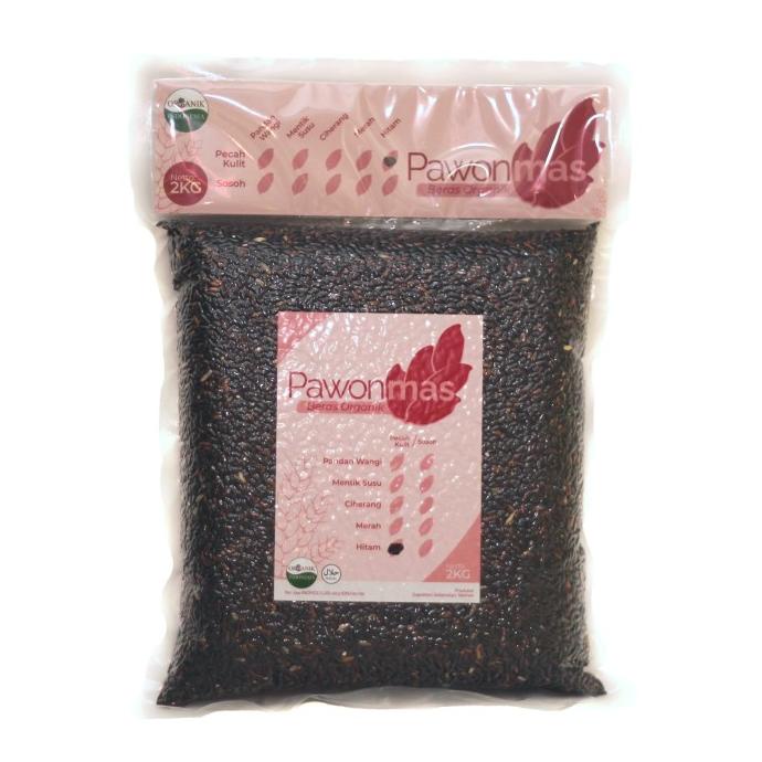 

Pawonmas Beras Hitam Organik Pecah Kulit [2kg] Rendah Gula Beras Diet