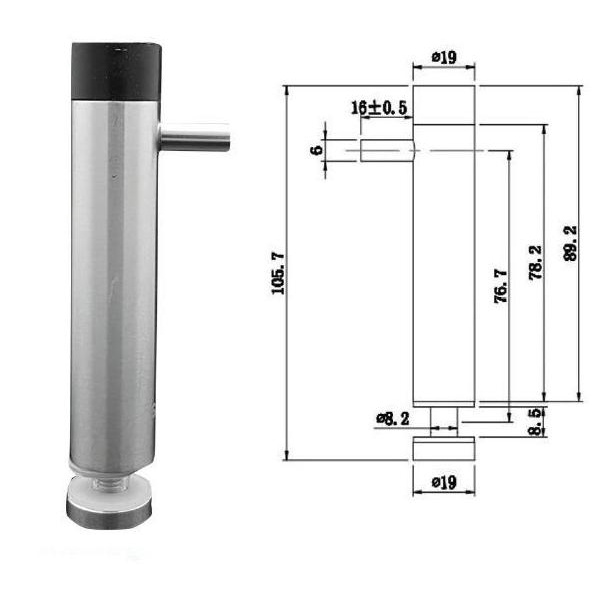 Glass Door Stopper With Hanger Penahan Pintu Kaca dengan Gantungan