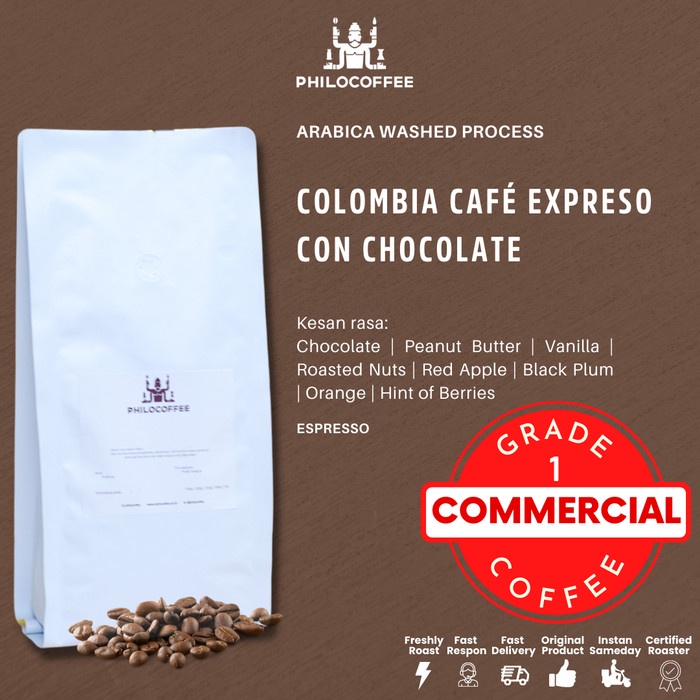 

Cantik Kopi Arabika Colombia CafÃ© Expreso Con Chocolate 500Gr | Antioquia Limited