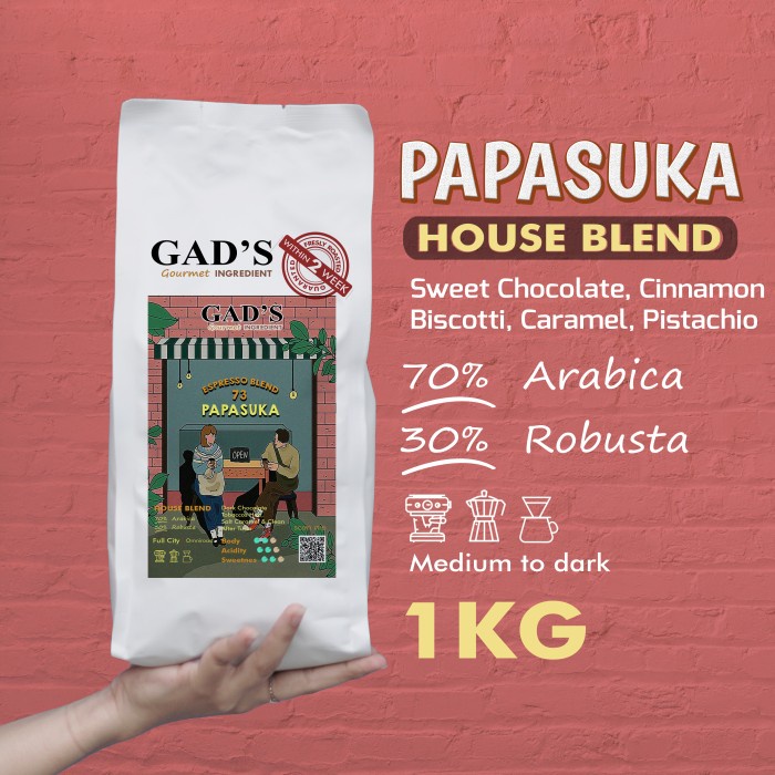 

Nikmati Biji Kopi Espresso Blend Papasuka Coffee Roasted 1Kg Hot Sale