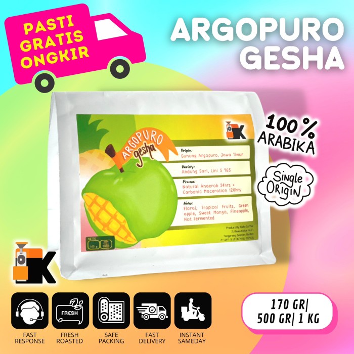 

Limited 1Kg Argopuro Geisha Specialty By Kieta Coffee - 170Gr, Biji Sale!!!