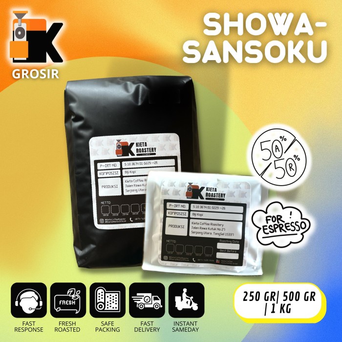 

Wow Espresso Showasansoku 50% Arabika Blend 1Kg Bergaransi