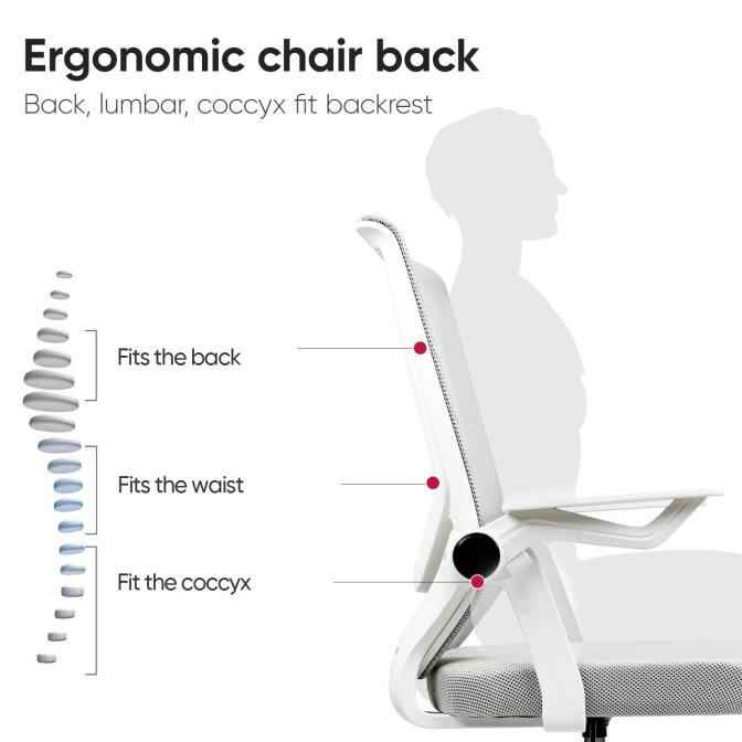 Deli Office Chair / Kursi Kantor Kerja Jaring Desain Ergonomis E4931
