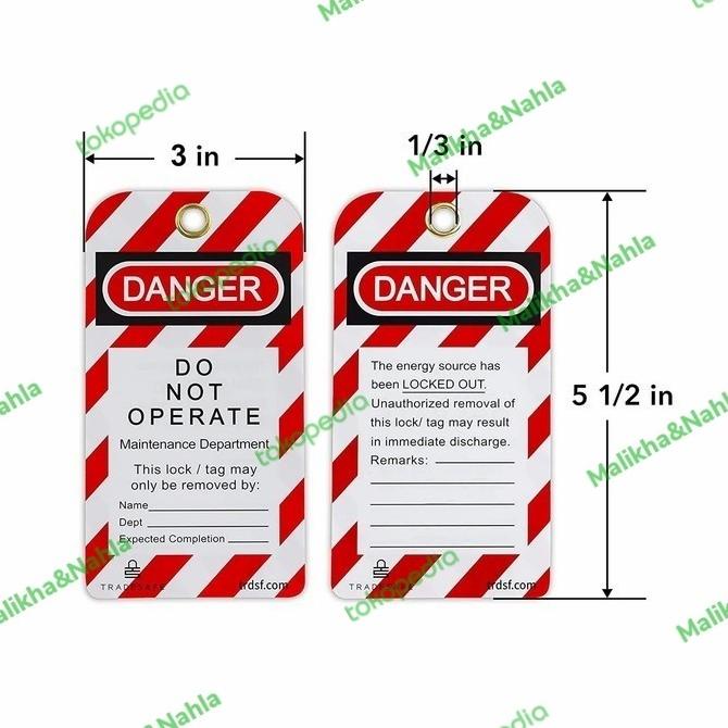 

hanya disini] Lockout Tag,"Danger DO NOT Operate