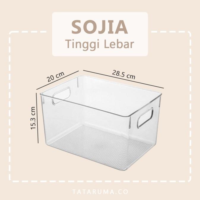 SOJIA - Tempat Penyimpanan Makanan Kontainer Box Kulkas Akrilik BESAR