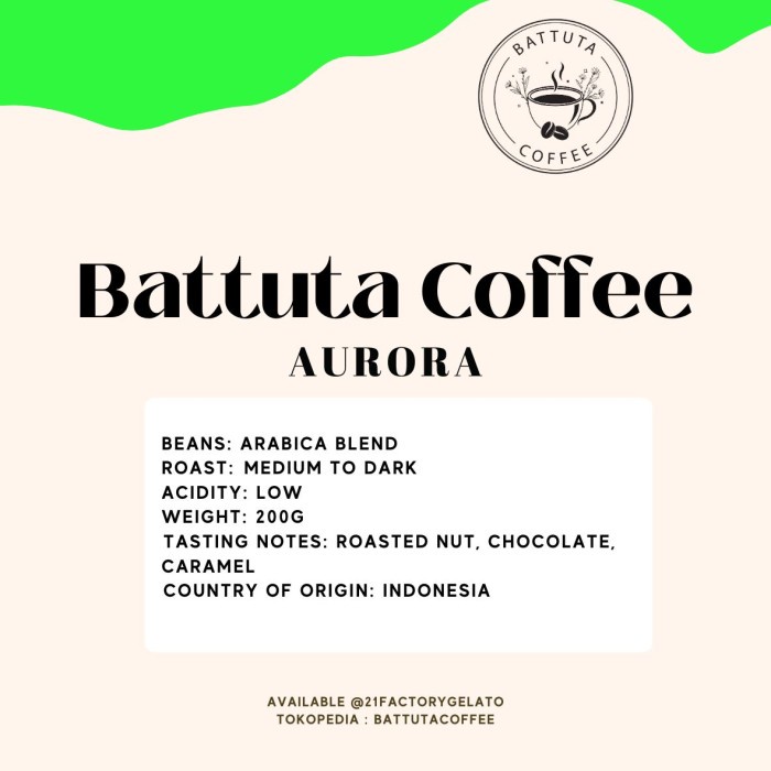 

Promo Aurora Arabica Blend Terbatas