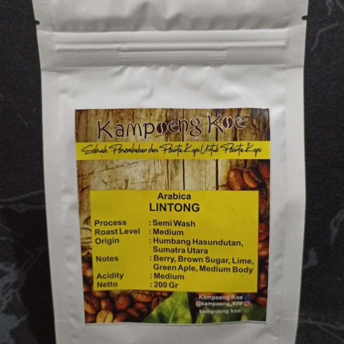 

Mantap Kopi Arabica Arabika Lintong Kampoeng Koe Biji / Bubuk 200 Gram Sale!!!