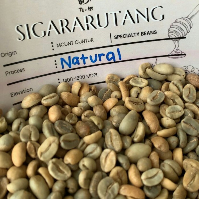 

Unik Arabica Specialty Singlevariety Sigararutang/Gn.Guntur/Greenbeans 1Kg Berkualitas