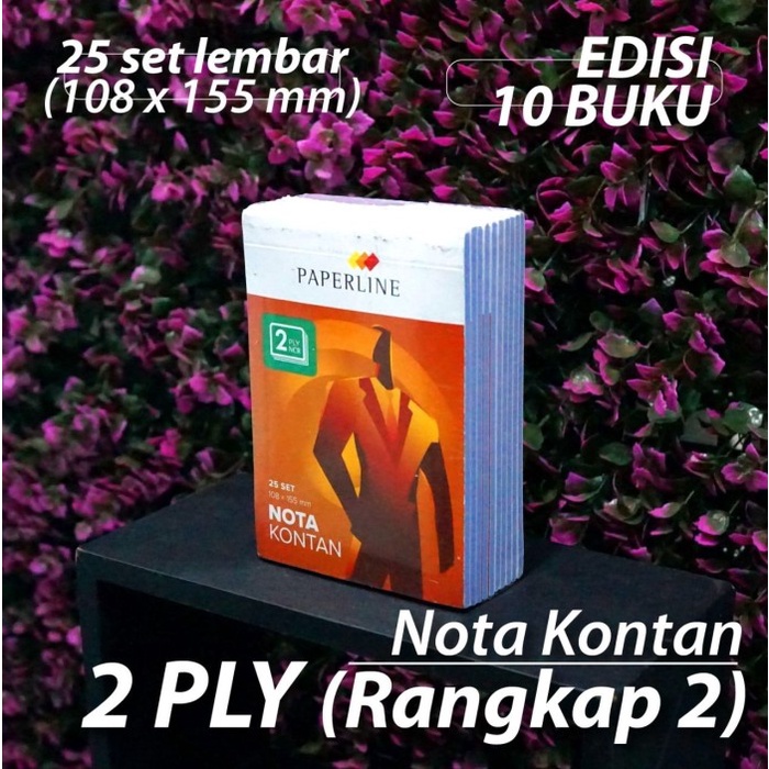 

Terlaris [10 Buku] Buku Nota Kontan 2 Ply Paperline - 108 X 155 Mm - Rangkap 2