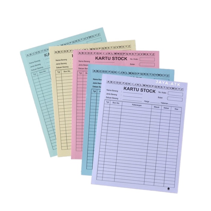 

Terlaris Kartu Stok Warna A5 Persediaan Barang Quarto Kecil 100 Lbr 2 Sisi