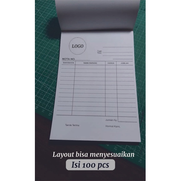 

Terlaris Cetak Nota Belanja Warung - Bahan Hvs 1 Warna