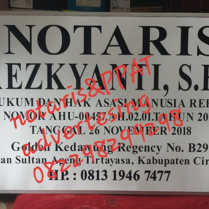 

Terlaris Papan Nama Notaris