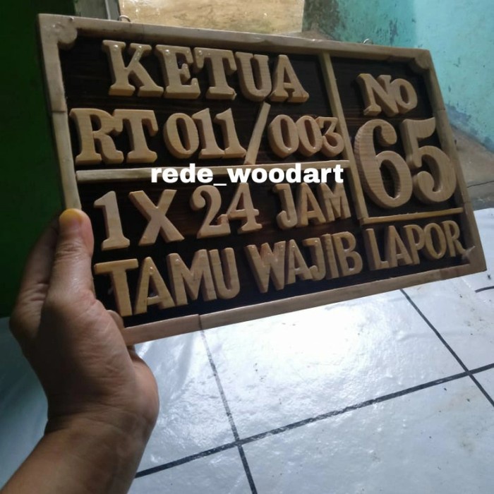 

Terlaris Papan Nama Ketua Rt Papan Nama Kayu Papan Nama Kayu Plang Nama Kayu