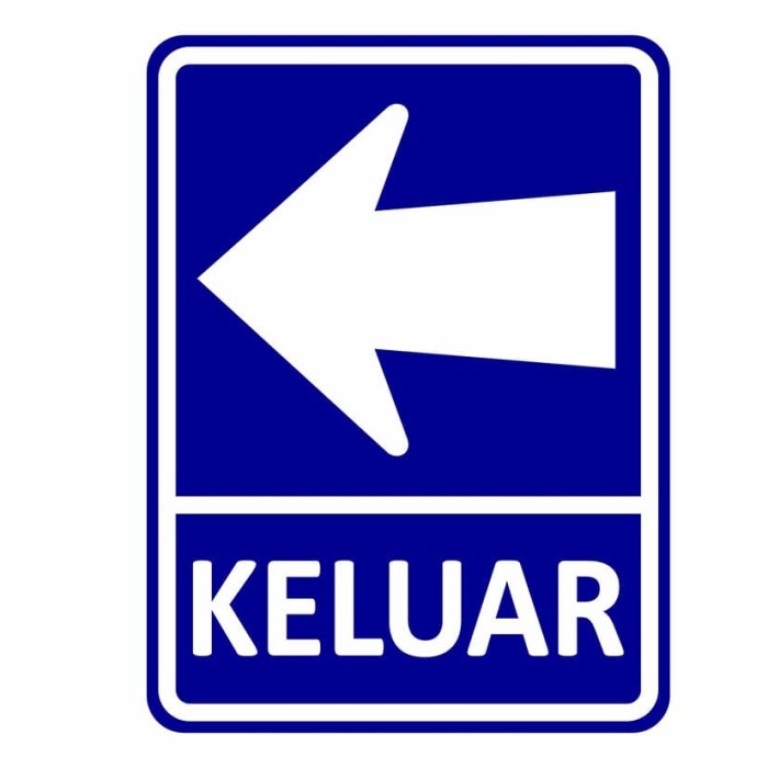 

Terlaris Rambu Plang Petunjuk Arah 45Cm X 60Cm Plat Alumunium