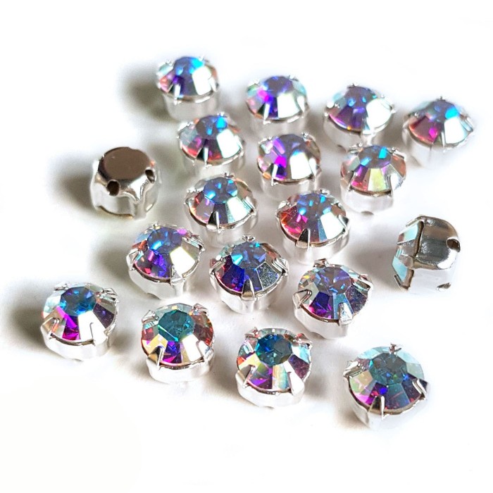 Terlaris Swarovski Payet Jahit Cangkang 6Mm - Ab Kristal