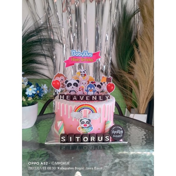 topper cake tema babybus
