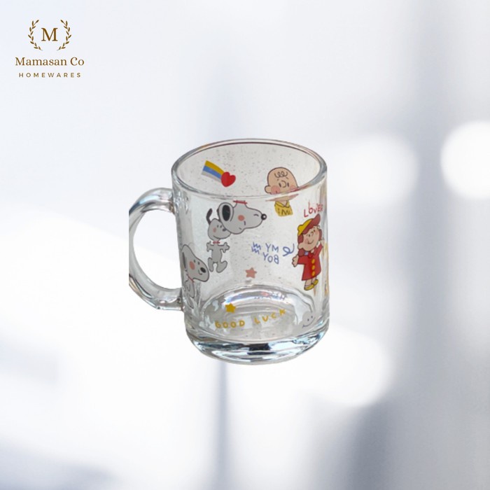 Terlaris Snoopy Clear Bowl & Mug Ceramic Mangkok & Mug Snoopy Transparan