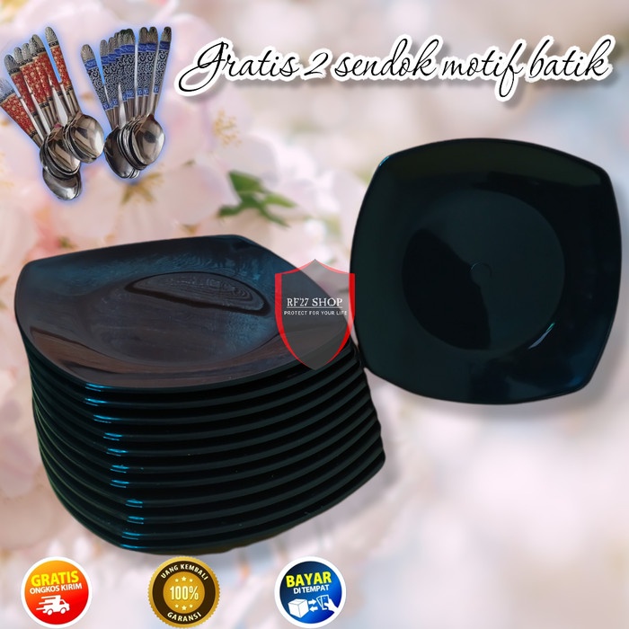 Terlaris Promo 12 Pcs /1 Lusin Piring Corel Kecil/Taplek Kecil/Tatakan Melamin