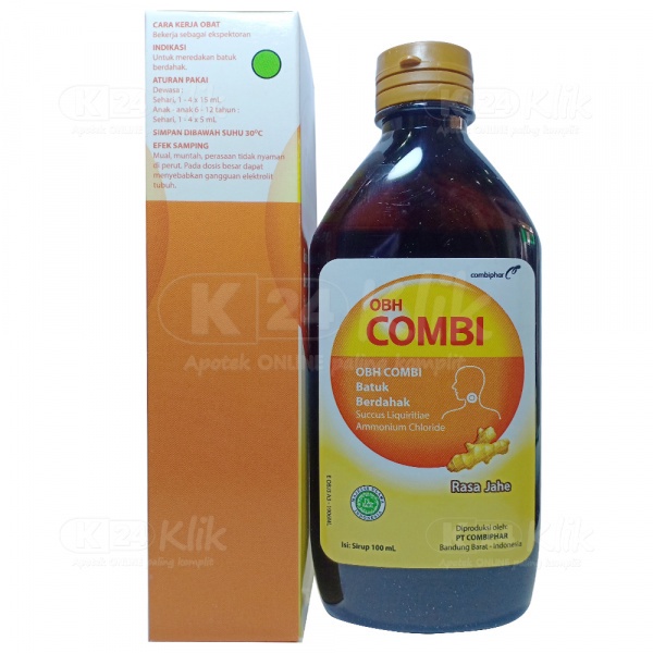 

Obh Combi Batuk Berdahak Jahe Sirup 100ml (GEPENG) (per Botol)