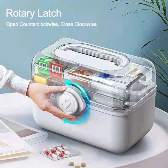 Terlaris Kotak Obat P3K Susun 3 Tingkat Storage Box Multi Layer Medium